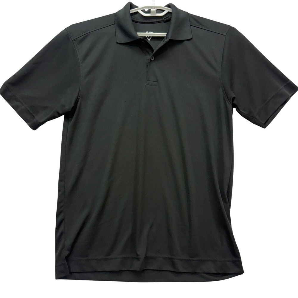 Callaway Golf Polo Shirt Mens Size‎ M Black Short Sleeve Performance Activewear